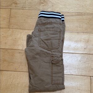 Gymboree Tan Cargo Pants with Striped Waistband